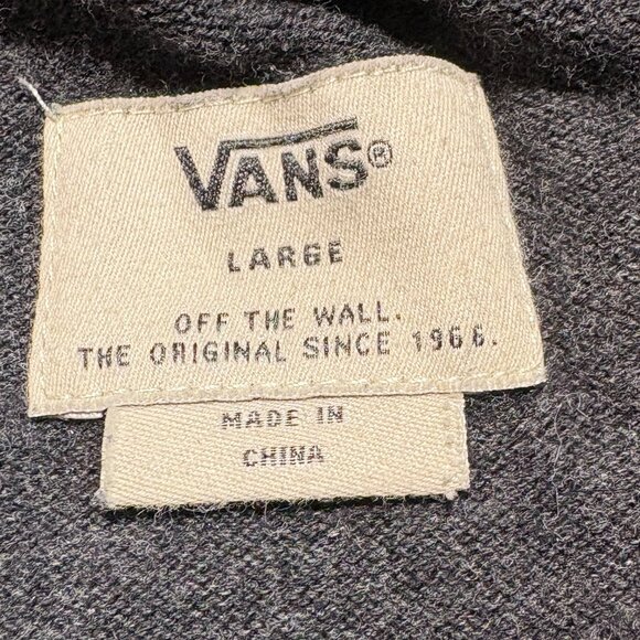 Vans Off the Wall Mens Large Blue/Grey/Charcoal Striped Sweater (SKU: 35M) - Picture 7 of 8